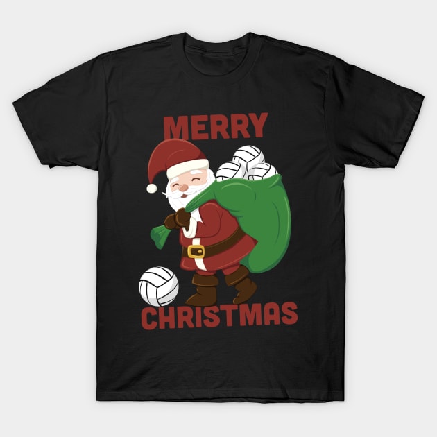 Santa Claus for Volleyball Lovers T-Shirt by HHT